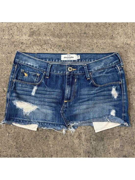 Dresses & Skirts - Vintage Y2K Denim Micro Mini Skirt Low Rise Abercrombie
